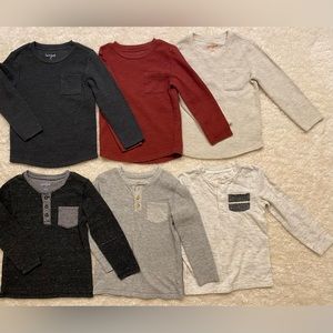6 Cat & Jack long sleeve shirts, 5T